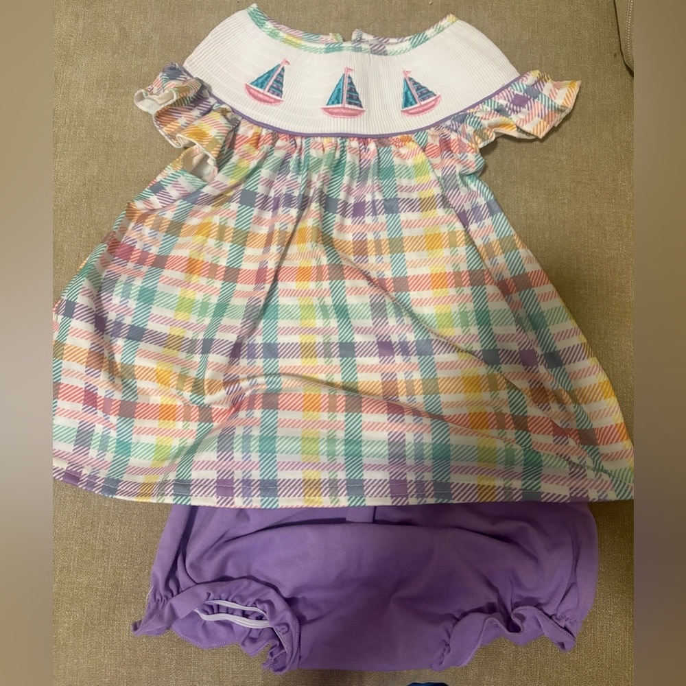 Abby & Evie sailboat outfit
